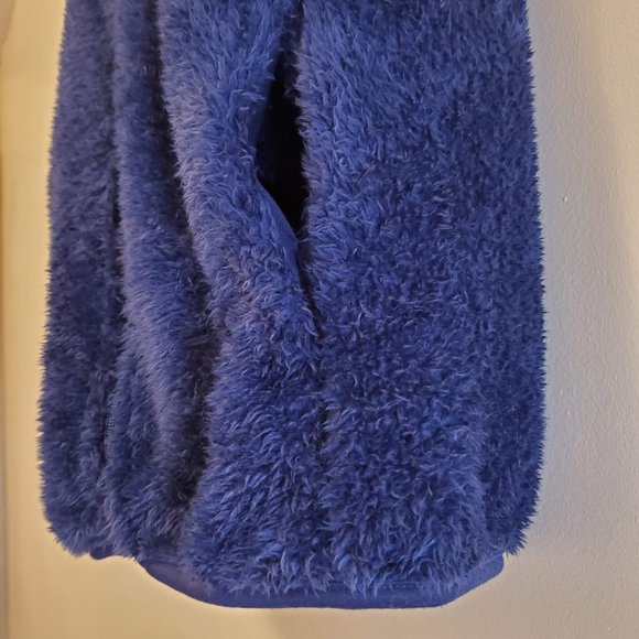 NWT Emily Stacy Womens Missy Fleece Blue Zip Up Teddy Vest w/Pockets - M - Picture 5 of 14